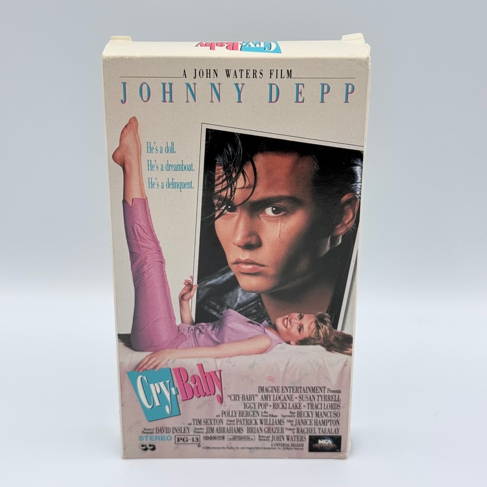 Cry-Baby VHS 1990 Johnny Depp John Waters MCA Home Video Cult Classic